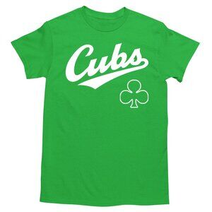 NEW Chicago Cubs Wordmark St Patricks T-Shirt IRISH GREEN